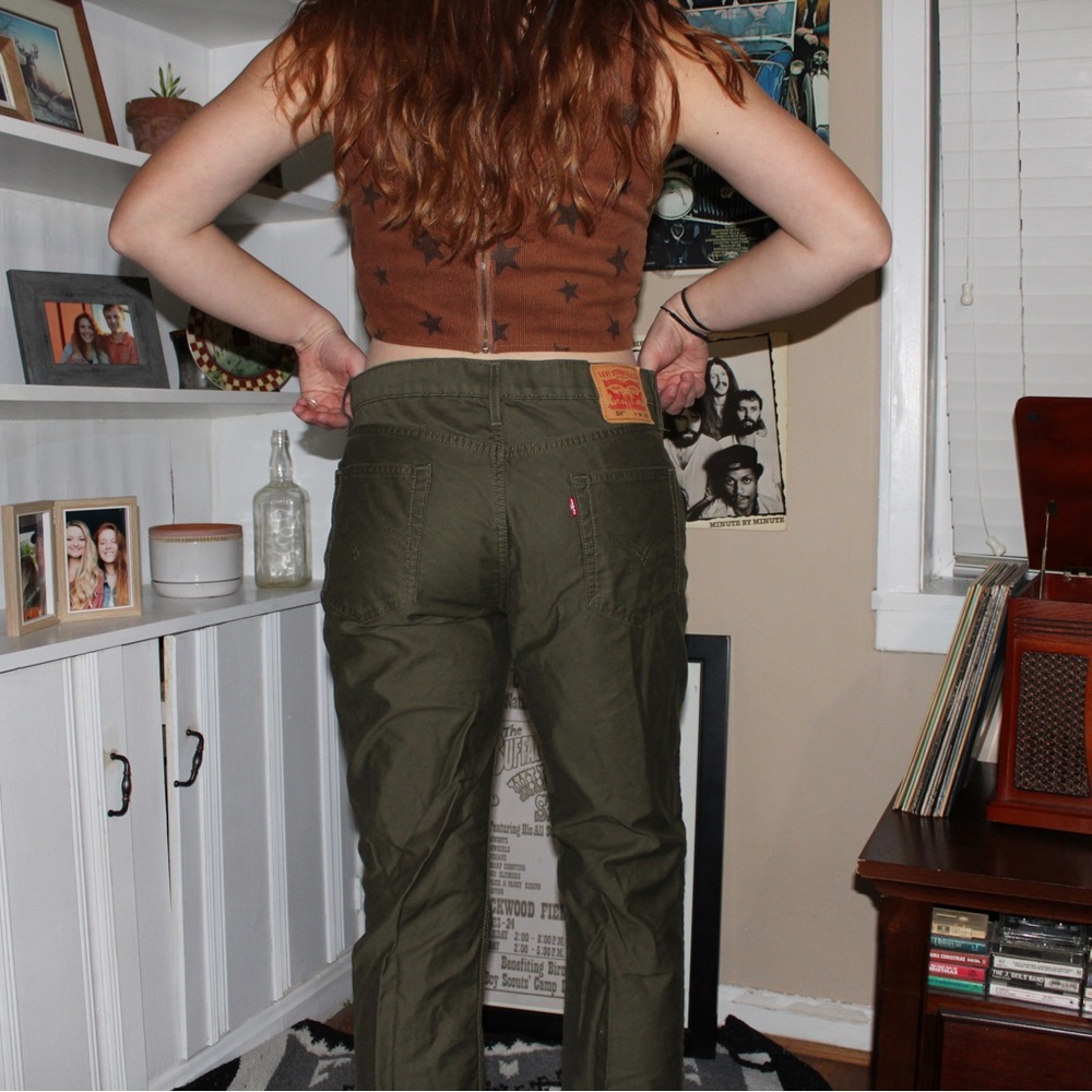 Green Levi 514 Jeans